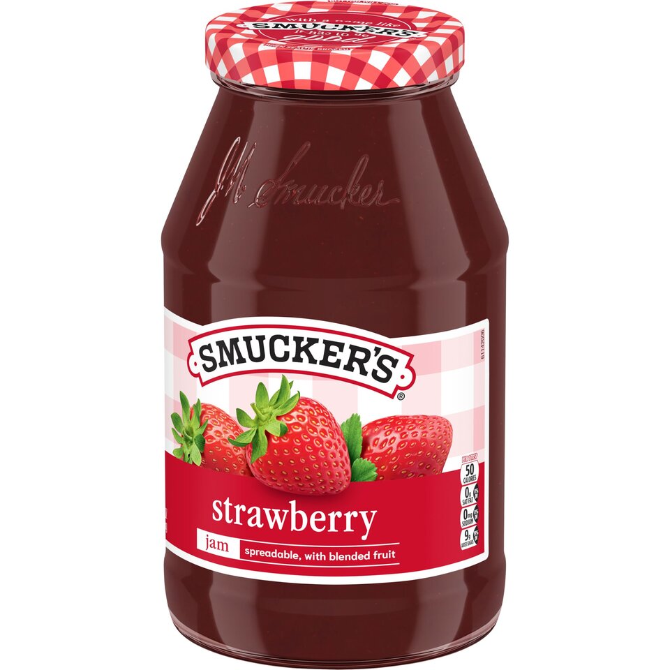Strawberry Jam front right with packaging