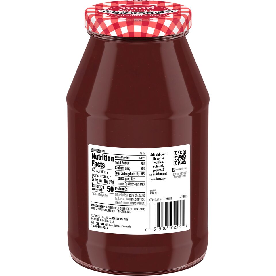 Strawberry Jam back center with packaging