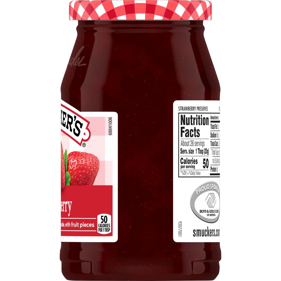 Strawberry Preserves right with packaging