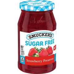 Sugar Free Strawberry Preserves front left with packaging