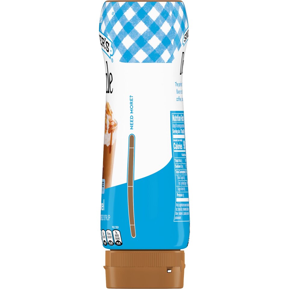 Sundae Syrup™ Sugar Free Caramel Flavored Syrup right with packaging