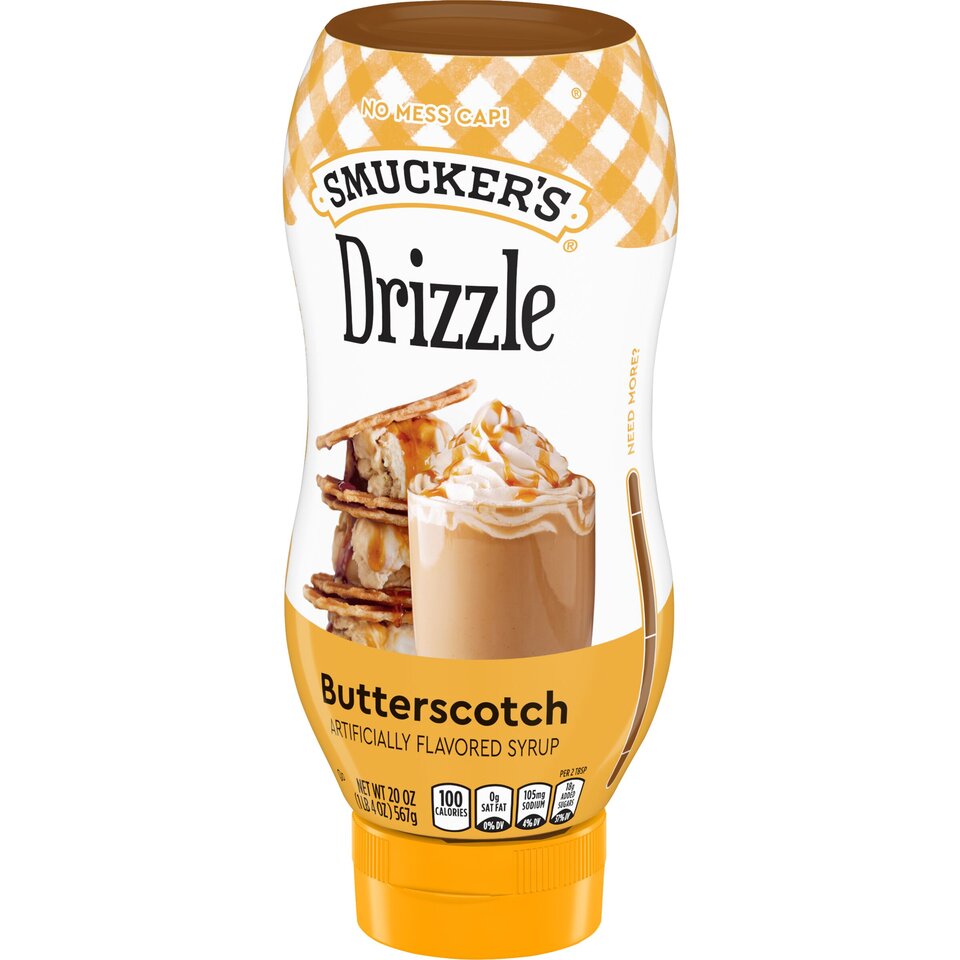 Sundae Syrup™ Butterscotch Flavored Syrup front right with packaging
