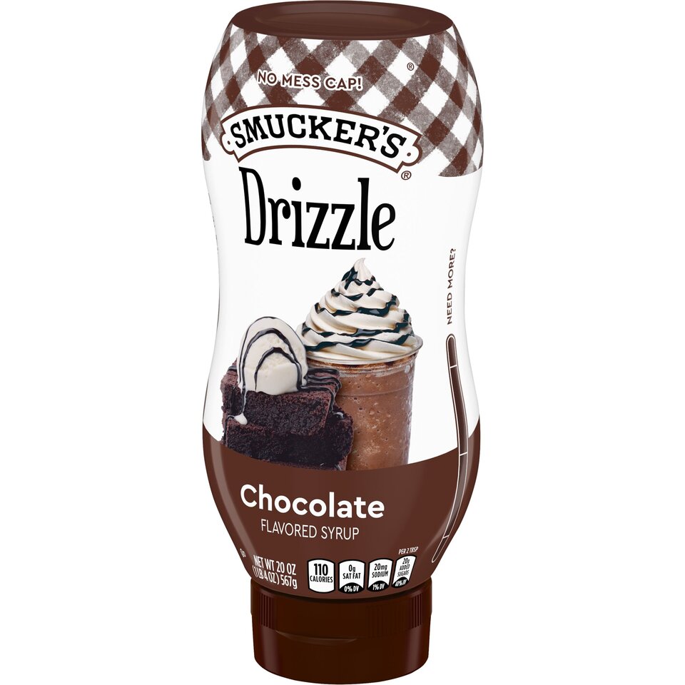 Sundae Syrup™ Chocolate Flavored Syrup front right with packaging