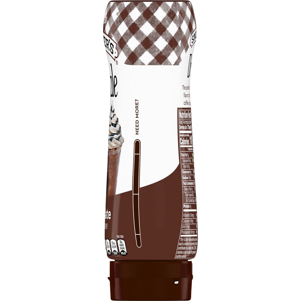 Sundae Syrup™ Chocolate Flavored Syrup right with packaging