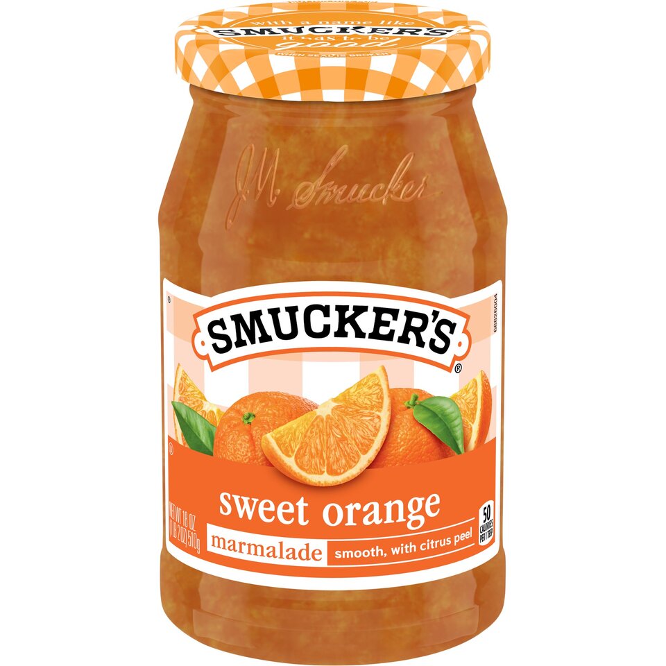 Sweet Orange Marmalade front center with packaging