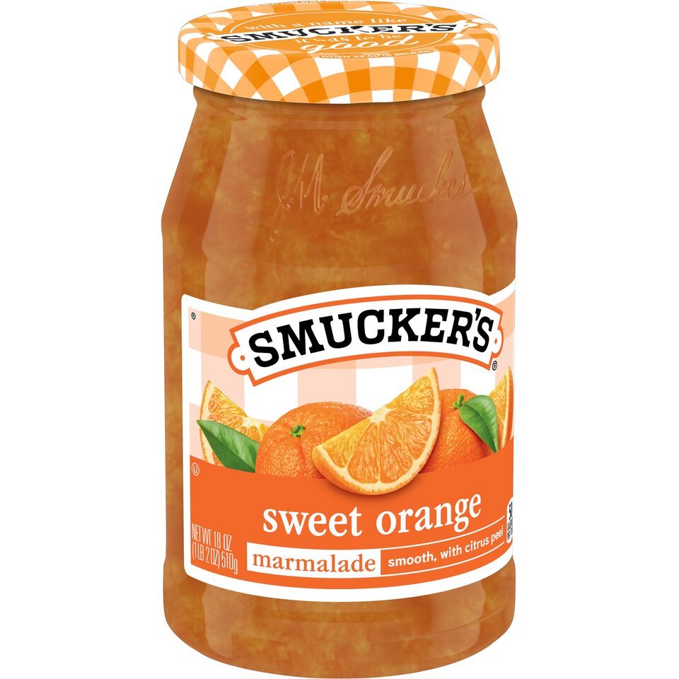 Sweet Orange Marmalade front left with packaging