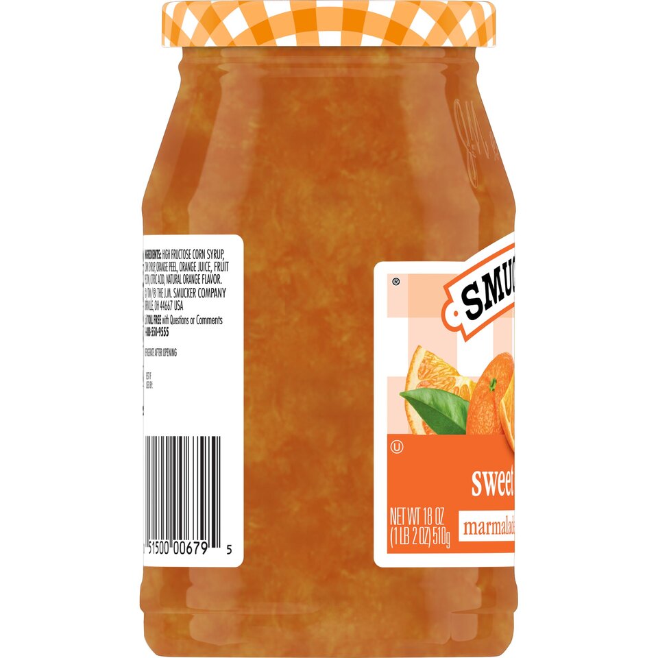 Sweet Orange Marmalade left with packaging